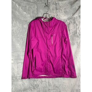 Paradox Womens Magenta Pink Hooded Rain Jacket Windbreaker Size S 74362D